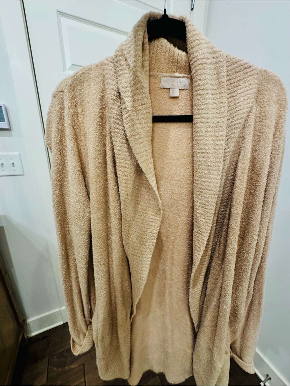 Barefoot Dreams Open-Front Shawl Collar Cardigan - Neutral Beige